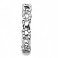 thumbnail image 4 of Womens Silver Rings High polished (no plating) 316L Stainless Steel Ring with AAA Grade CZ in Clear DA111, 4 of 5
