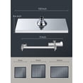 thumbnail image 3 of 11.8 Inch Rain Shower Head with 6 Modes Handheld Water Spray，High Pressure Showerhead Combo with 11 Inch Adjustable Extension Arm, Chrome, 3 of 8