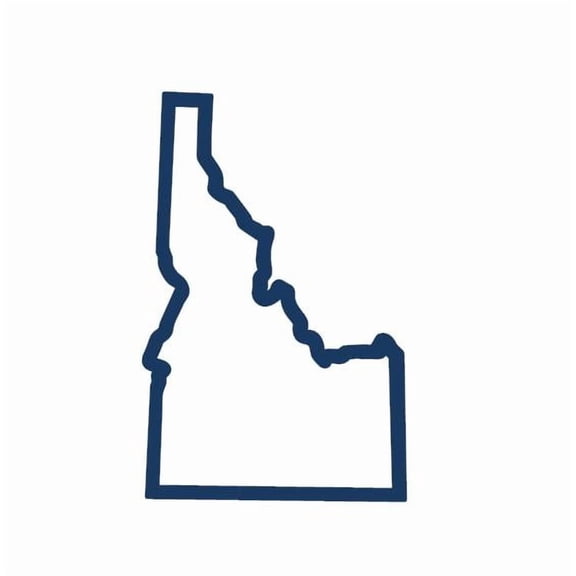 State Map Outline Idaho Vinyl Decal Sticker UV & Waterproof Bumper Window Laptop Automotive Water Bottle Gift accessories – NAVY 5"