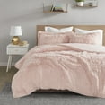 thumbnail image 3 of Intelligent Design Malea Shaggy Fur Duvet Cover Set in Blush, 3 of 11