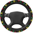 thumbnail image 2 of Colorful Dog Cat Paw Print Steering Wheel Cover Non-Slip Elastic Universal Accessories Fit Suvs Vans Sedans Cars Trucks Decor, 2 of 7