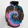 thumbnail image 3 of Nueva sudadera con capucha cómoda de moda con estampado tie-dye vintage de los años 1980 y 1970 para hombres, adultos, maquillaje, fiesta, impresión 3D, informal, para uso diario, 3 of 5