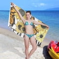 thumbnail image 7 of Sunflower and Butterfly Microfiber Quick Drying Beach Towel with a Carrying Bag Absorbent and Sand Free Towel for Kids Teens Adults Travel Gym Camping Pool Yoga Outdoor and Picnic, 7 of 7