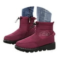 thumbnail image 3 of YLYL Womens Winter Fleece Snow Boots Fur Lined Warm Ankle Slip on Waterproof Outdoor Booties, 3 of 9