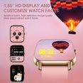 thumbnail image 4 of Reloj inteligente Ddidbi para mujer con llamadas, monitor de frecuencia cardíaca, IP68, rosa, 4 of 6