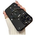 thumbnail image 4 of For Apple 15PROMAX Electroplated transparent wireless charging magnetic suction tail phone case iphone 14promax silicone soft 13, 4 of 5
