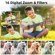 Melcam 1080P Digital Camera 44MP 16X Digital with 32GB Card Zoom Compact Point and Shoot Camera Portable Small Camera Starter Camera for Teens Students Boys Girls Seniors