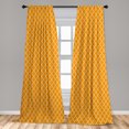 thumbnail image 5 of Ambesonne Eastern Curtains, Oriental Motif, Pair of 28"x84", Orange and White, 5 of 5