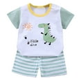 thumbnail image 2 of RTKFRFLM Toddler Boy Summer Shorts Set 2 Piece Summer And Girls Short Sleeved T Shirt Set And Girls Short Sleeved Shorts Clothes Set Outfits,Size 3-6 Months, 2 of 3