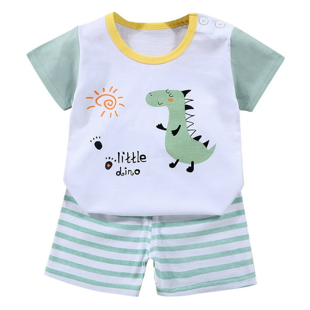 EDFBUYKRS Ensemble T-Shirt à Manches Courtes pour Garçons et Filles Ensemble Deux Pièces