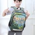thumbnail image 6 of FORMRS Unisex School Backpack 17" Student Travel Bag with Laptop Compartment, Blue Sea Boat, 6 of 7