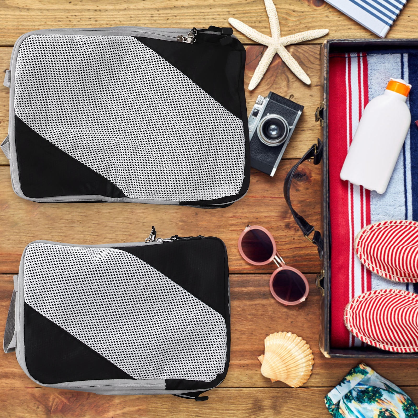 OFFIGAM 6-Piece Travel Packing Cubes Set for Luggage Organization, Efficient Packing and Easy Travel Storage