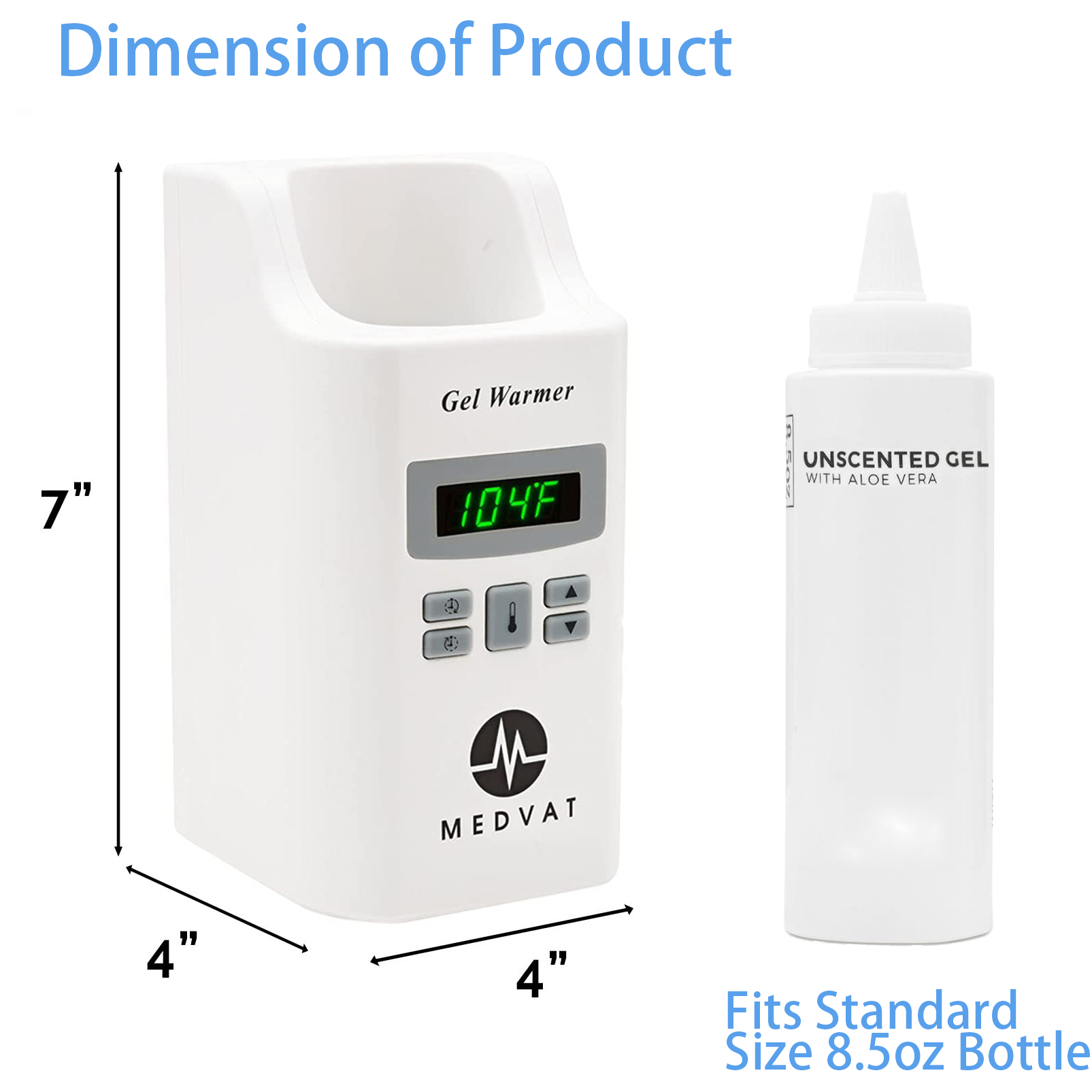 Electric Gel Warmer with Precision Digital Display, Built in Timer, Heater for Massage Cream, Baby Lotion, & Oils, Wall Mountable & Freestanding Option, Adjustable Temperature, for Home & Spa