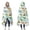 LightBlue Cartoon Dinosaurs-3, variant on Wearable Blanket,LightBlue Cartoon Dinosaurs Trees Pattern Hooded Wearable Flannel Blanket for Adults & Teens,Winter Poncho Shawl Wrap Cape Cozy Anti-Pill,50"x60"