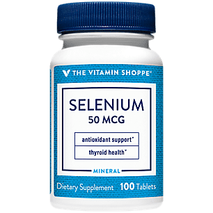 Selenium 50mcg  Mineral Supplement to Support Cellular  Heart Health, Once Daily Antioxidant, Gluten Free  Defends Against Free Radicals (100 Tablets) by The Vitamin Shoppe