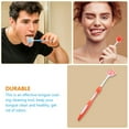 thumbnail image 4 of Dental Tools Dental Tools 2pcs Tongue Scraper Tongue Cleaner Brush Bad Breath Tongue Brushes Tongue Scrubber Reusable Oral Care Brushes for Mouth Cleaning Tounge Scraper Tounge Scraper, 4 of 5