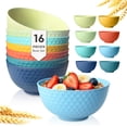 thumbnail image 4 of 16-Piece Cereal Bowls,26oz Wheat Straw Bowls Set, Unbreakable Durable Plastic Bowls for Kitchen, Camping, Kids Salad Snack Bowl Reusable,Dishwasher Safe, Multicolor$$Home Decor, Kitchen, & Other, 4 of 7