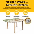 thumbnail image 4 of Botanical Table Cloths for 5 Foot Rectangle Tables, Spring Leaves Flowers Deers Birds Country Biege Patio Waterproof Elastic Fitted Tablecloths, Washable Rectangular Table Cover for Camping, 4 of 8