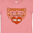 thumbnail image 4 of Inktastic Everyone is Thankful for Me with Heart and Leaves Boys or Girls Baby T-Shirt, 4 of 5