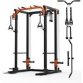 thumbnail image 1 of YUSAZENS Multi Box Carbon Steel Fly Squat Training Rack Heavy Duty Home Gym Full Body Strength Workout Equipment Orange Black, 1 of 7