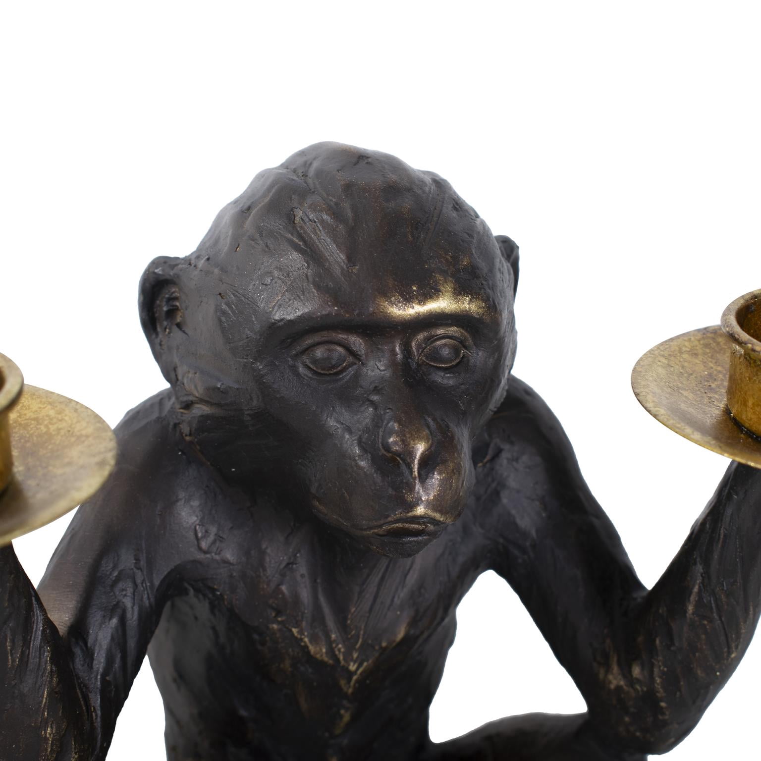 Barkari Monkey Double Tealight Candle Holder