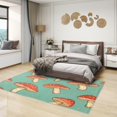 thumbnail image 2 of Mushroom Rugs for Bedroom - 2x3 Rug - Mushroom Rug - Cute Cartoon Red Mushroom Area Rug - Kids Girls Rugs - Teal Wild Fungus Carpet, 2 of 7