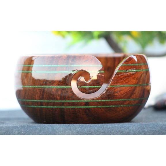 Yarn Bowl, Handmade Wooden Yarn Bowls for Knitting & Crocheting, Yarn Storage Bowl, Yarn Organizer Perfect Gift for Mother's Day