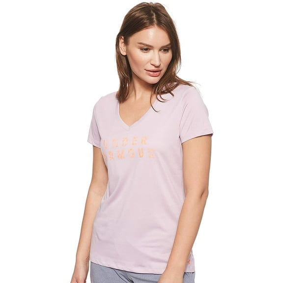 Under Armour Womens Ua Tech Printed-logo T-shirt Size L