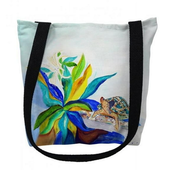 Betsy Drake TY1071M 16 x 16 in. Turtle & Lily Tote Bag - Medium