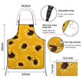 thumbnail image 3 of Yellow Sunflower Pattern Apron-Garden Aprons for Women with Pockets-Cotton Linen Waterproof Kitchen Cooking Gardening Aprons Adjustable for Kitchen,Cooking,BBQ and Salon 33x27 Inch, 3 of 7