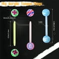 thumbnail image 3 of DESIGNICE 2026 New 100Pcs 14G Acrylic Tongue Rings,Multi Color Assortment Flexible Tongue Rings Barbells Mix Piercing, 3 of 4