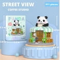 thumbnail image 3 of SKQIT Street View Coffee Shop Mini Building Blocks,911 Pieces Cute Panda Animal Micro Building Sets,Simulation Architecture Construction Toy,Creative Gifts for Adults, 3 of 7