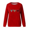 thumbnail image 4 of Amzcrzy Sweat-Shirt pour Femmes Mode Imprimé Col Rond Chandail Manches Longues Blouse Confortable Chandail en Molleton Saint-Valentin Chandails en Molleton pour Femmes Manches Longues Chemises pour Femmes Chandail Chandail en Molleton S, 4 of 4
