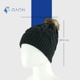 thumbnail image 5 of Gorro de Invierno para Mujer Gaon Gorras para el Frio Negro, 5 of 5