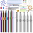 thumbnail image 3 of 100pcs/set Crochet Needle Metal Knitting Hook Kit Weaving Yarn Needle DIY Craft Knitting Tool, 3 of 8