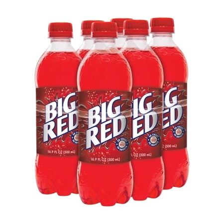 Big Red Soda Pop, 16.9 fl oz, 6 Pack Bottles