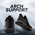 thumbnail image 6 of Steel Toe Shoes for Women Men Wide Non Slip Composite Work Sneakers Indestructible Comfortable Safety Shoes Lightweight Breathable Construction Sneakers Puncture Ergonomic Design, 6 of 6