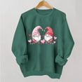 thumbnail image 2 of Womens Valentine's Day Gnome Sweatshirt Cute Oversized Shirt for Her, Soft Graphic Print Crewneck Sweater Casual Gift Loungewear, Dark Green,Size XS, 2 of 6