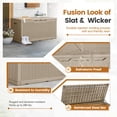 thumbnail image 3 of Devoko Outdoor 105 Gallon Resin Deck Box, Brown, 3 of 7