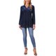 thumbnail image 2 of INSPIRAR CHIC Blusa de Mujer de Terciopelo Brillante con Cuello en V de Manga Larga Blusa Tunic Metálica Suelta para Fiesta Brillante Talla M Azul Oscuro, 2 of 6