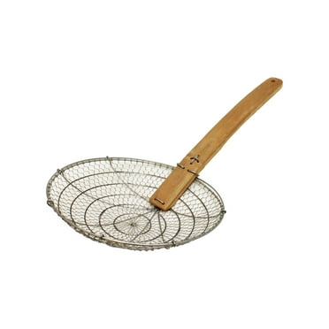Excellante 10" galvanized bamboo handled skimmer, coarse mesh, comes in each