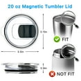 thumbnail image 3 of 20 oz Tumbler Lid for Yeti，3 Pack Replacement Lids Compatible with YETI 20 oz Tumbler, 10/24 oz Mug & 10 oz Lowball，Spill Proof Magnetic Slider Lid, Dishwasher Safe & BPA Free Cup Lids Covers, 3 of 8