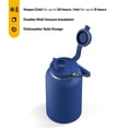 thumbnail image 2 of RTIC Half Gallon Ceramic Lined Insulated Outback Water Bottle Jug, Leak Proof, Cobalt, 2 of 7
