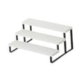thumbnail image 3 of Expositor de madera para muñecas, estante de almacenamiento de 3 niveles, práctico soporte para plantas en el alféizar de la ventana. Blanco, 3 of 9