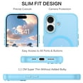 thumbnail image 6 of DOMAVER Magnetic iPhone 17 Case (6.3") - Slim Fit Matte Translucent Cover | Mag-Safe Compatible | Shockproof Anti-Yellowing | Light Blue, 6 of 8