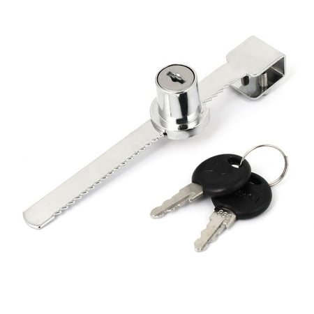 Display Showcase Sliding Glass Door Ratchet Bar Lock Silver Tone Display Showcase Sliding Glass Door Ratchet Bar Lock Silver Tone 140mm Long