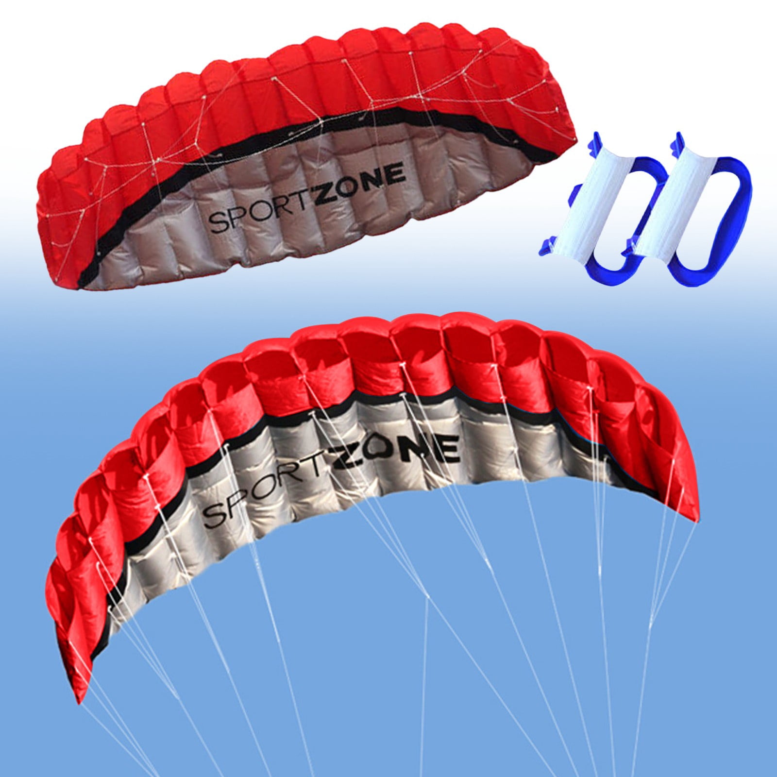 ZMKIAG Large Parachute Stunt Kite Beach Toys 98.43 inch/2.5 m, Camping & Hiking Perfect Trainer Kite Power to Your Children, Easy to Fly and Convenient to Use