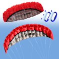 thumbnail image 2 of ZMKIAG Large Parachute Stunt Kite Beach Toys 98.43 inch/2.5 m, Camping & Hiking Perfect Trainer Kite Power to Your Children, Easy to Fly and Convenient to Use, 2 of 8