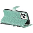thumbnail image 5 of Funda de piel sintética con tapa horizontal y estampado floral de ratán para iPhone 13 Pro Max, con soporte, ranuras para tarjetas, billetera y marco de fotos., 5 of 5