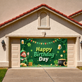 thumbnail image 3 of Green Color Birthday Banner Decorative Gold Coins Theme for Party Celebration Holiday Decoration Photo Shoot, 3 of 9